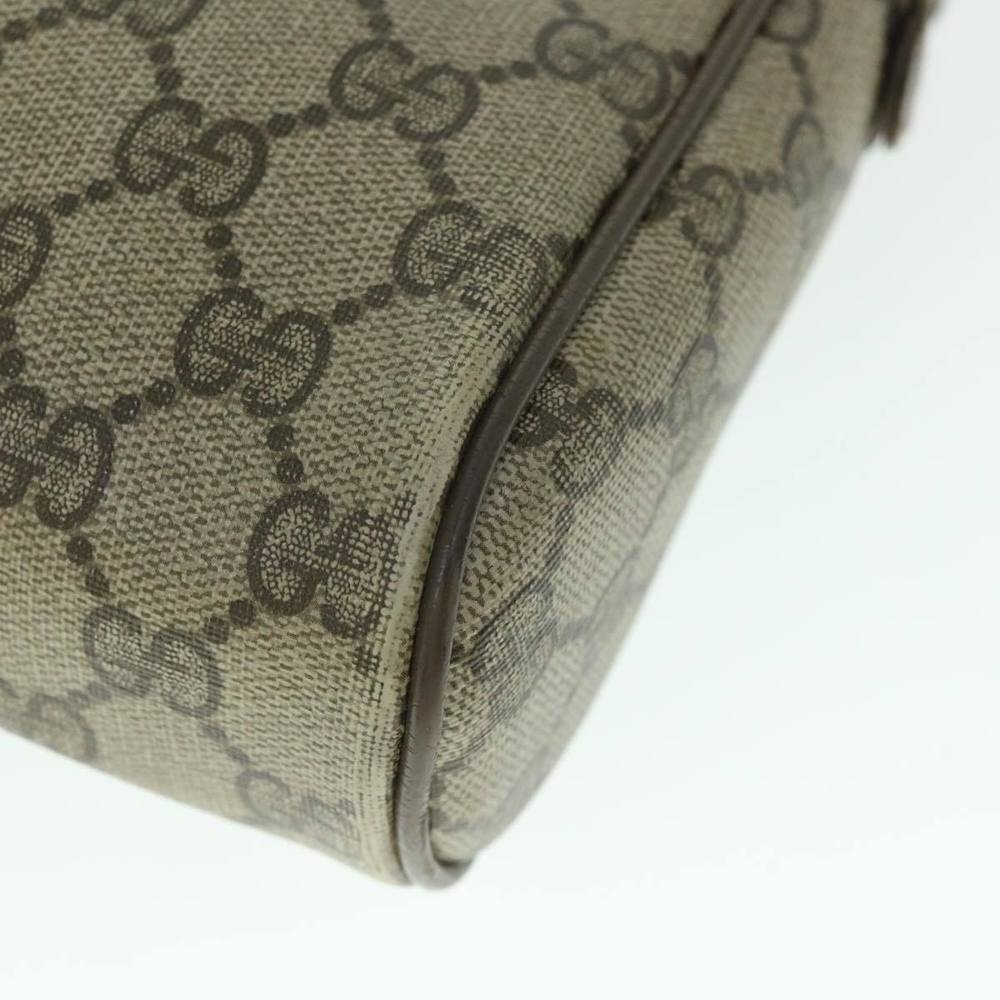 GUCCI GG Canvas Web Sherry Line Clutch Bag PVC Leather Beige Green Auth 54882 - Picture 15 of 16